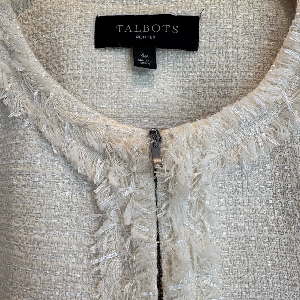 Talbots Textured Cream Blazer - Picture 2 of 7